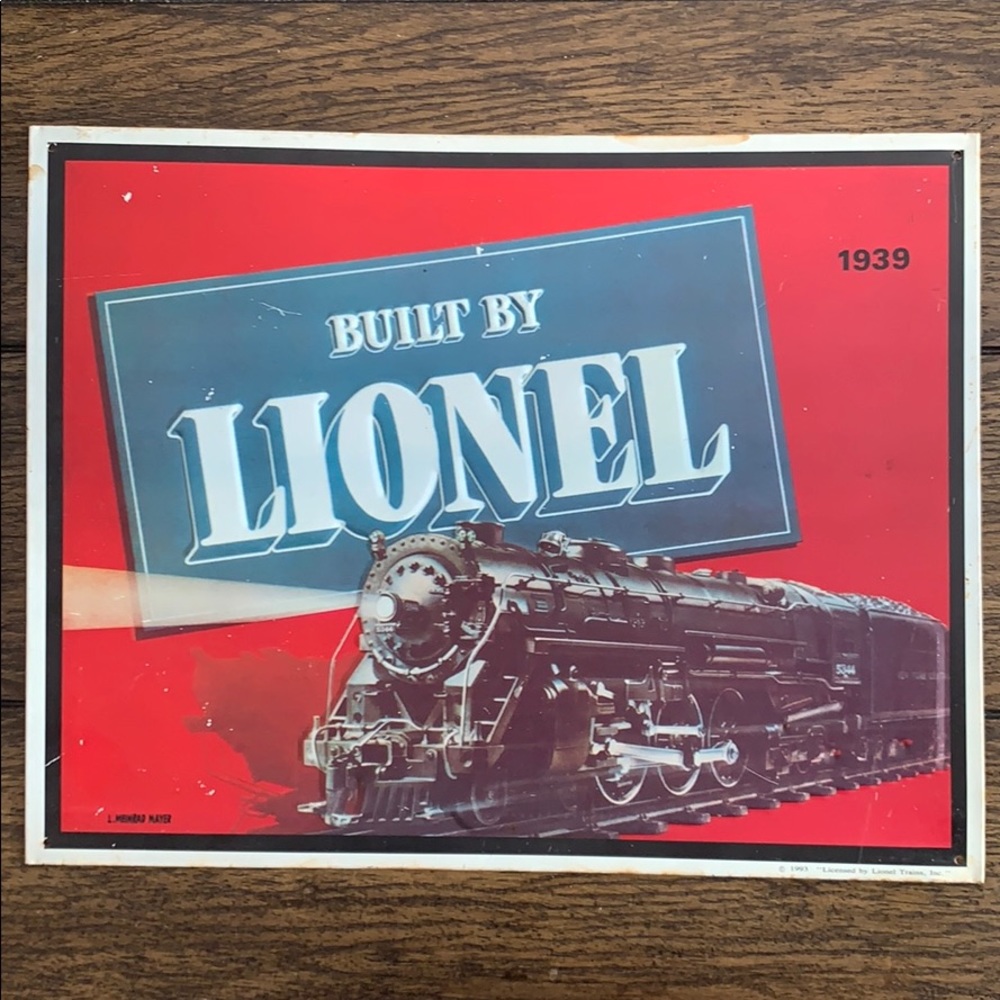 Vintage “Built by Lionel” metal sign